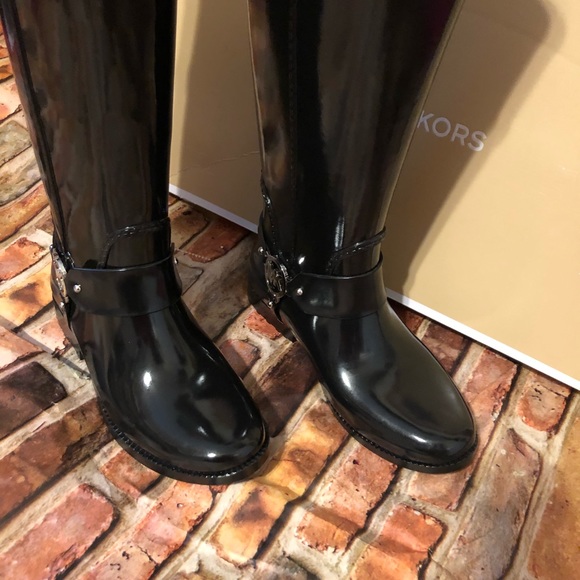 Michael Kors Fulton Harness Tall Rain Boots - Picture 2 of 6